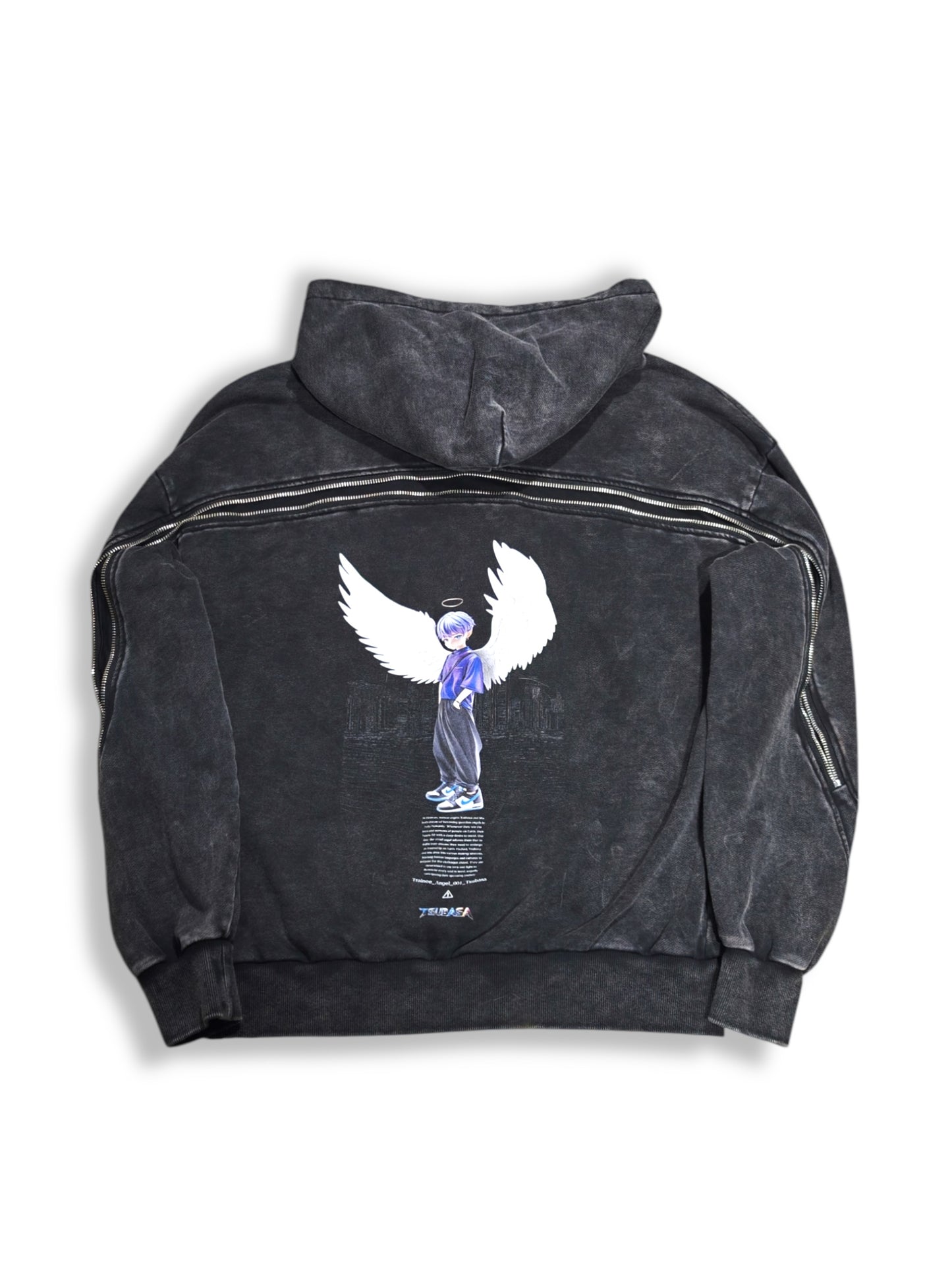 Tsubasa 3D TRAINEE ANGEL WASHED Zip Hoodie (Tsubasa)