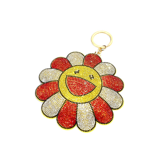 村上隆 Takashi Murakami Flower Rhinestone Keychain