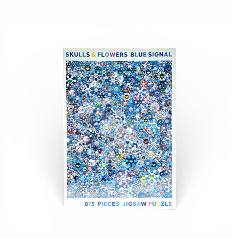 Kaikaikiki Skull & Flower Blue Signal Jigsaw Puzzle (875Pic)