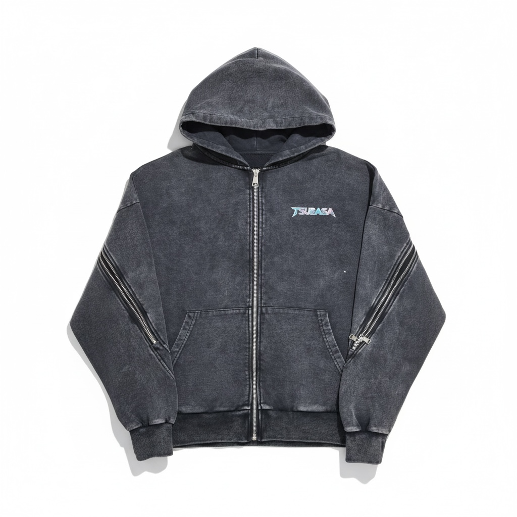 Tsubasa 3D TRAINEE ANGEL WASHED Zip Hoodie (Miu)