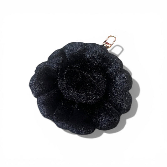 村上隆 Takashi Murakami Mascot Plush Keychain (All Black 12cm)