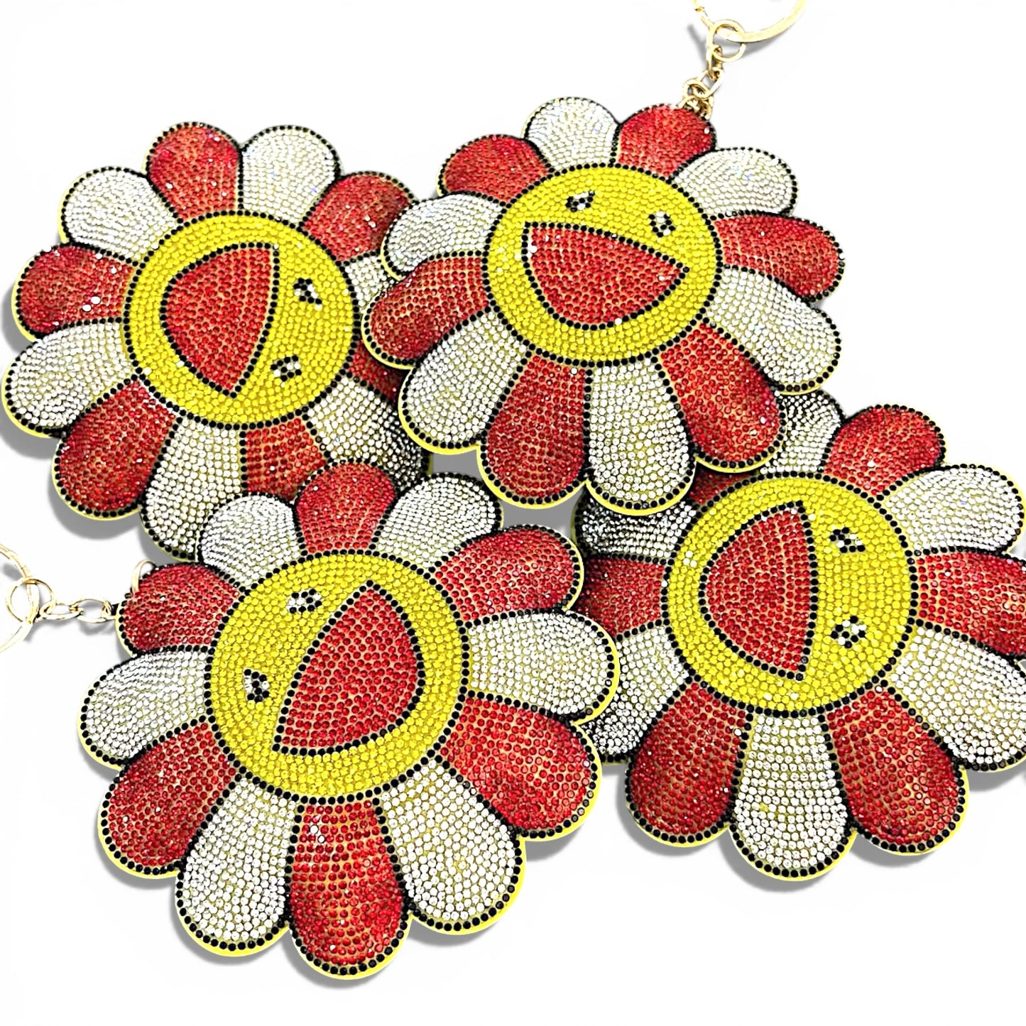 村上隆 Takashi Murakami Flower Rhinestone Keychain