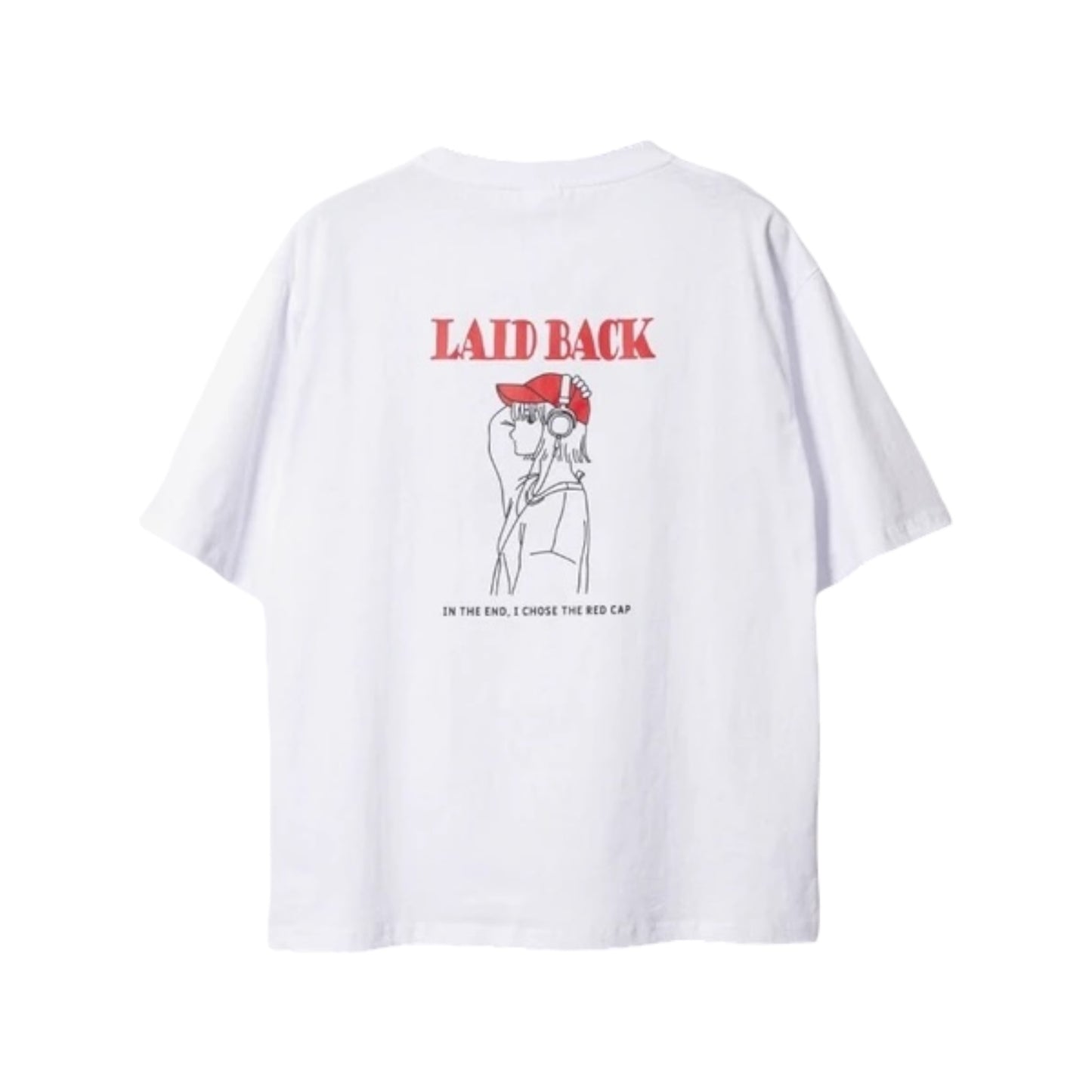 RED CAP GIRL Laid Back Print T-Shirt