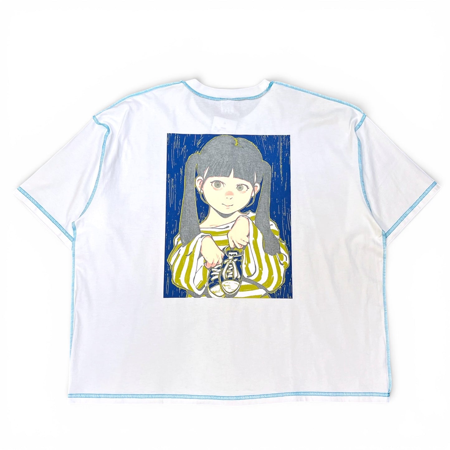 (現貨/預訂) Over Print Pop Art Pigment Tee Ver:25 *Glow in the dark (White)