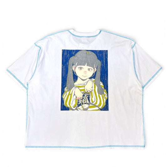 (現貨/預訂) Over Print Pop Art Pigment Tee Ver:25 *Glow in the dark (White)