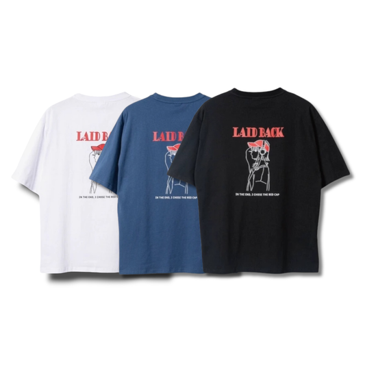 RED CAP GIRL Laid Back Print T-Shirt