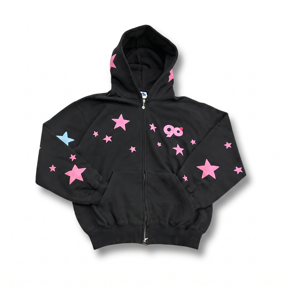 9090 90 Glow Star Allover Zip Hoodie