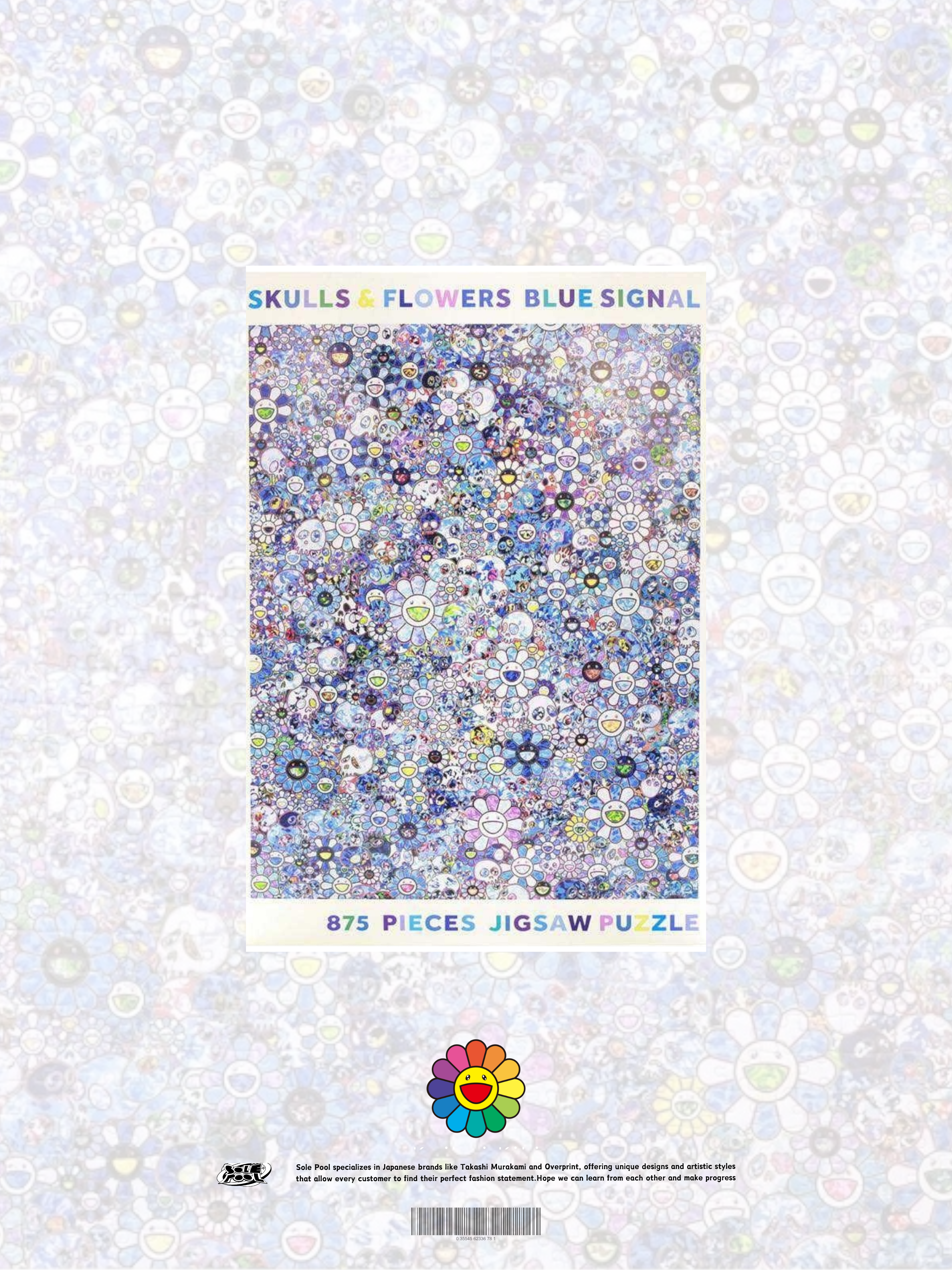 村上隆 パズル SKULLS & FLOWERS BLUE SIGNAL 村上隆 パズル SKULLS & FLOWERS BLUE SIGNAL