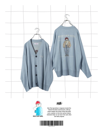 RED CAP GIRL Cardigan Jacquard