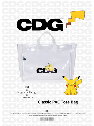 CDG x Fragment Design x POKÉMON PVC TOTE BAG