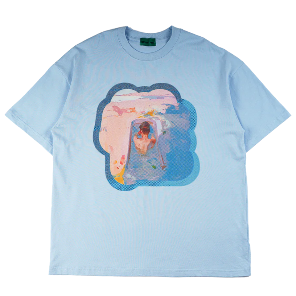 Abstract Fudge Bath Time Tee (Light Blue)
