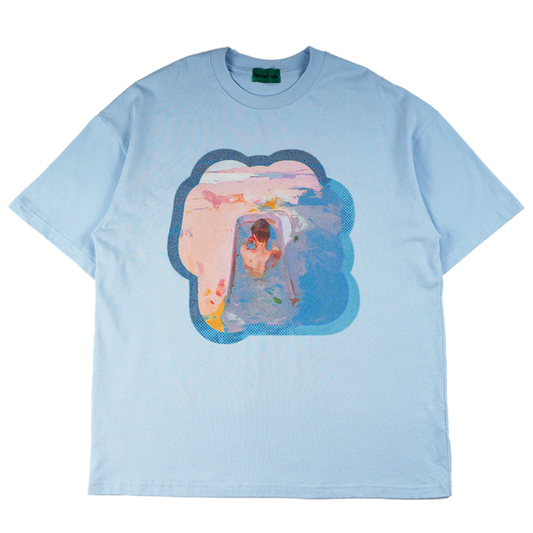 Abstract Fudge Bath Time Tee (Light Blue)