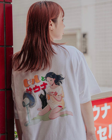One Drop chao!×ふくだ ビールとサウナ®刺繍コラボ T-shirt