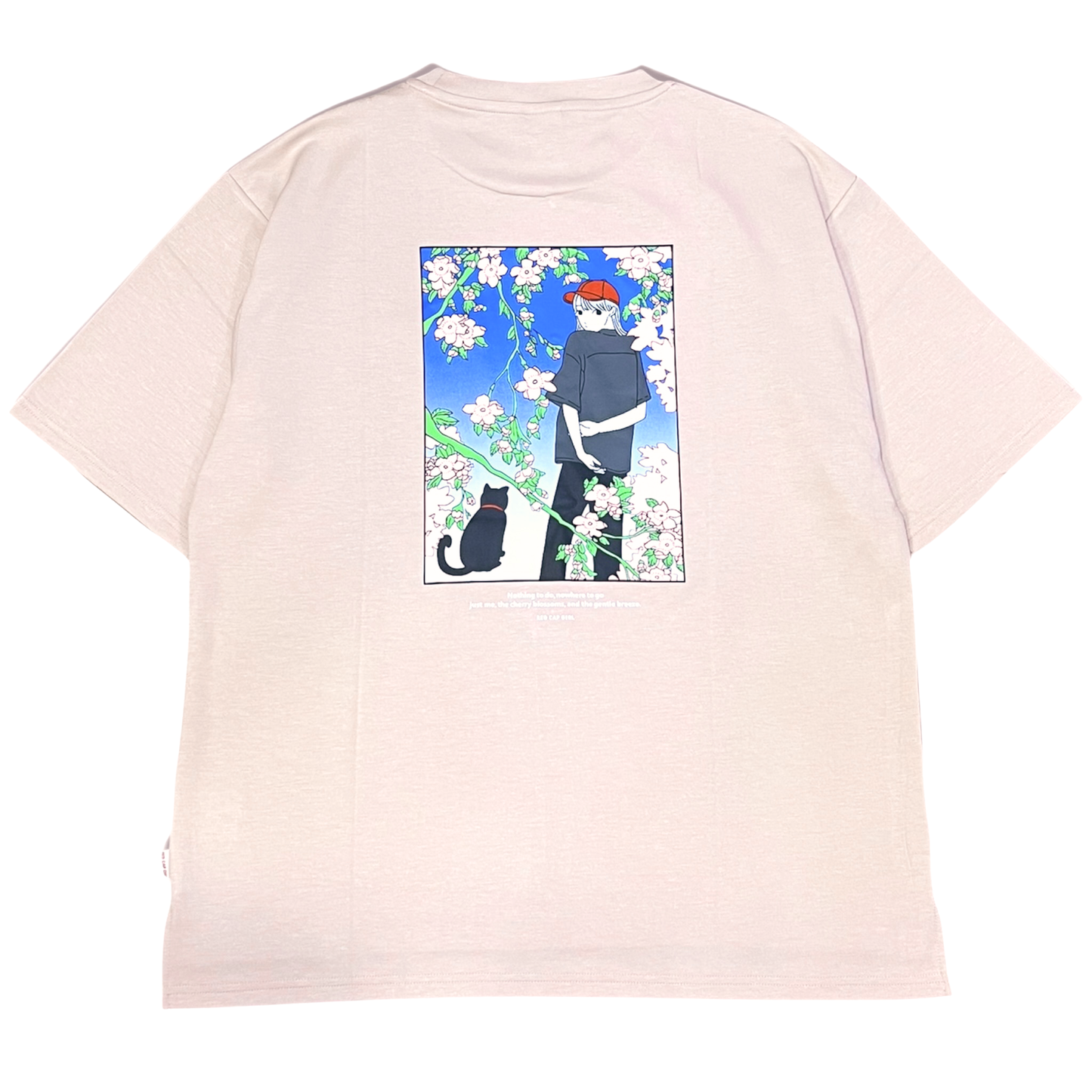 RED CAP GIRL Sakura Black Cat Cool Touch T-Shirt