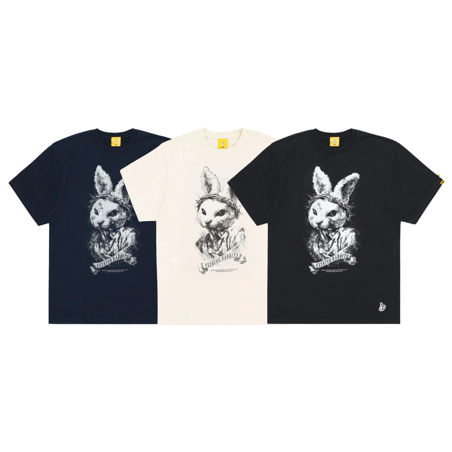 FR2 Fade Wash Rabbit Jesus T-shirt