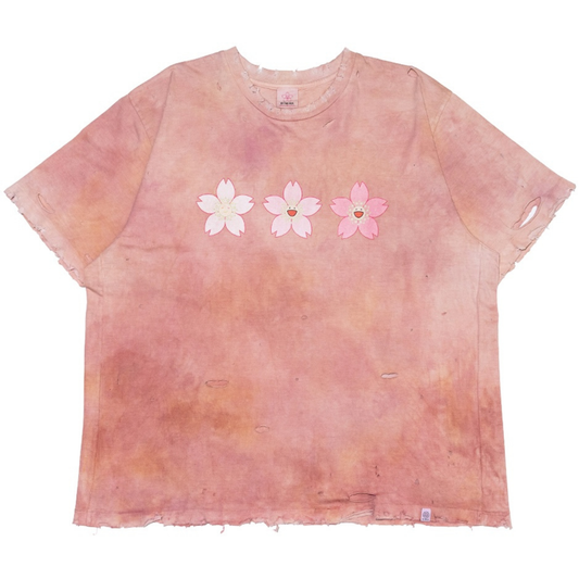 村上隆 Takashi Murakami Triple Sakura Joy” Destroyed T-shirt