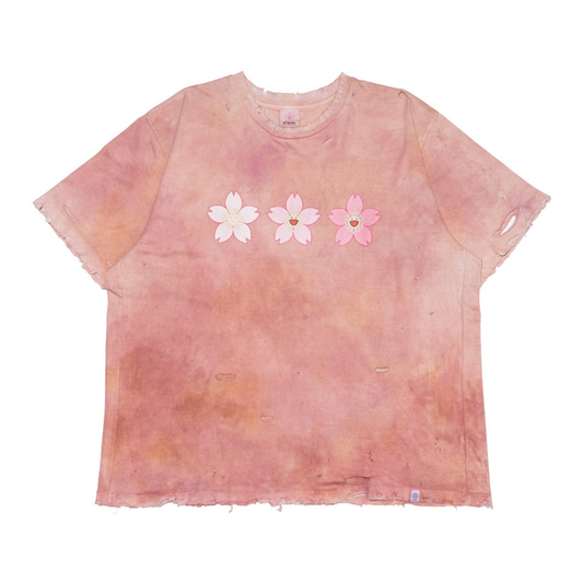 村上隆 Takashi Murakami Triple Sakura Joy” Destroyed T-shirt