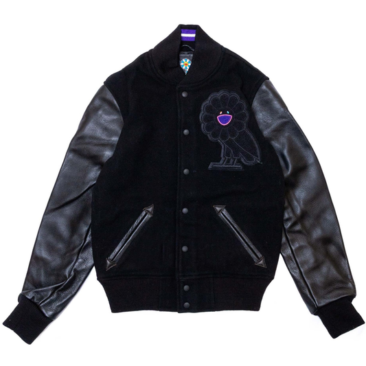 村上隆 Takashi Murakami x OVO Varsity Jacket (Black x Black)