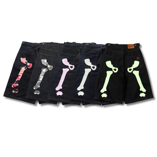 9090 Bone Hand Denim Jorts