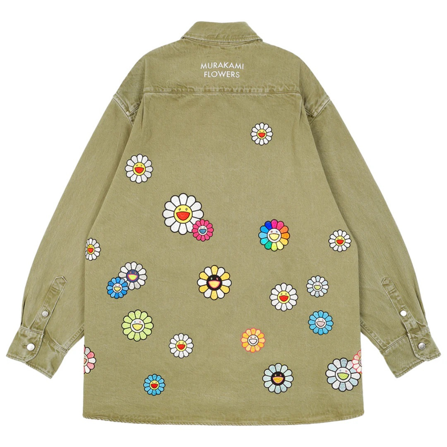 村上隆 Takashi Murakami Murakami Flowers Embroidery Patch Cotton Shirts