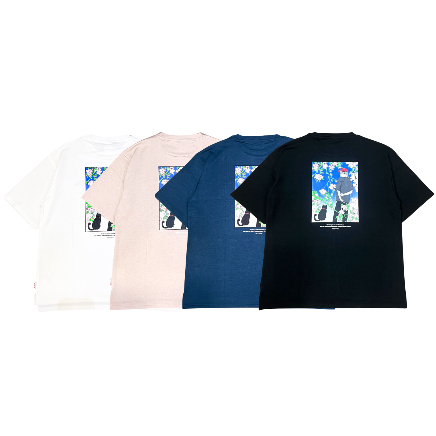 RED CAP GIRL Sakura Black Cat Cool Touch T-Shirt