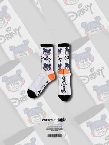 Over Print Skool Socks