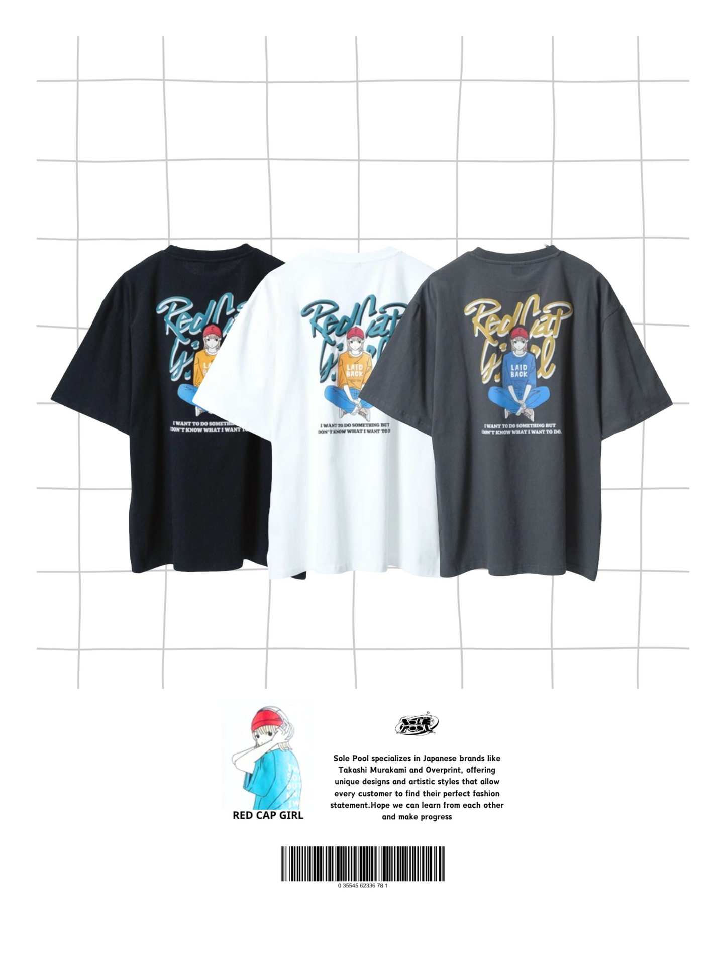 Red Cap Girl RCG Back Printed Tee