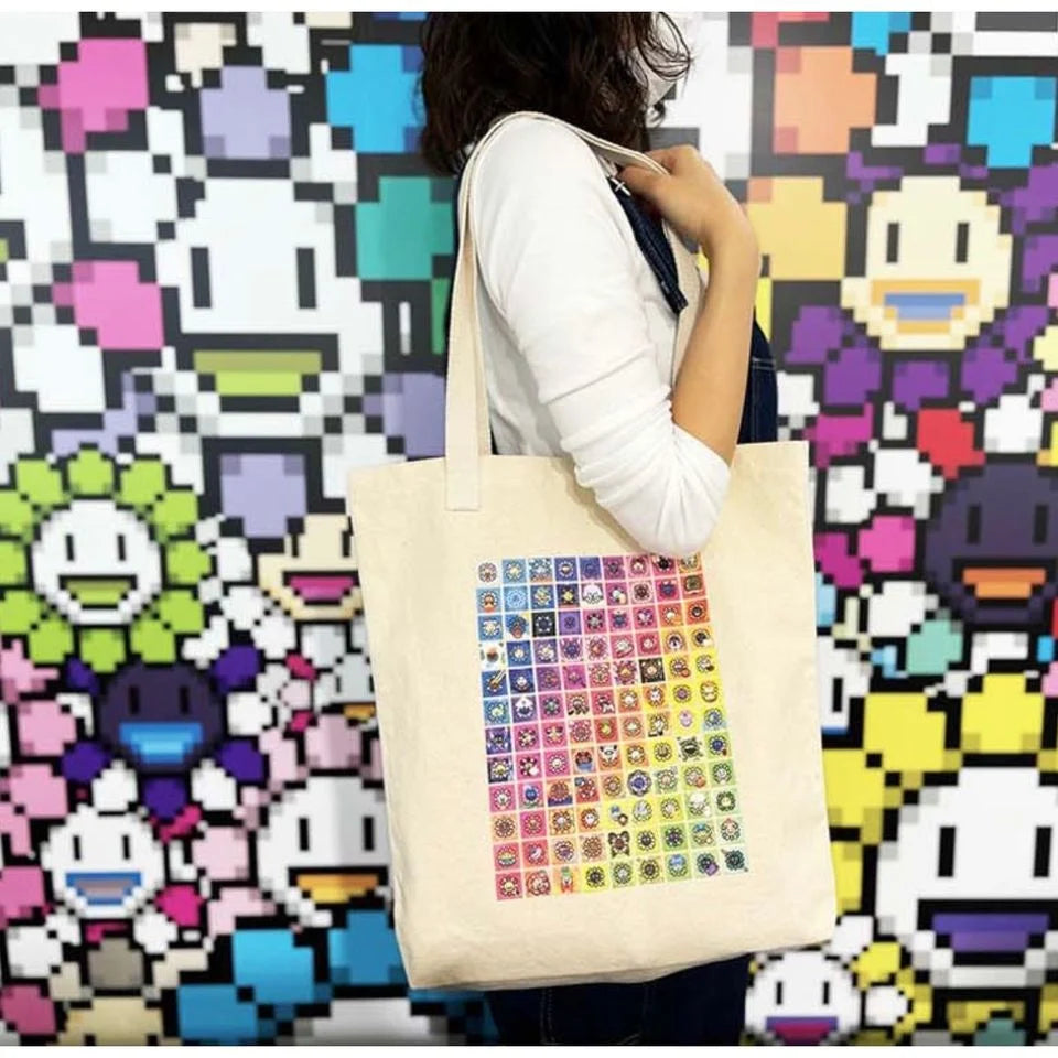 Takashi Murakami Tote Bag // Rainbow Flower Tote Bag 