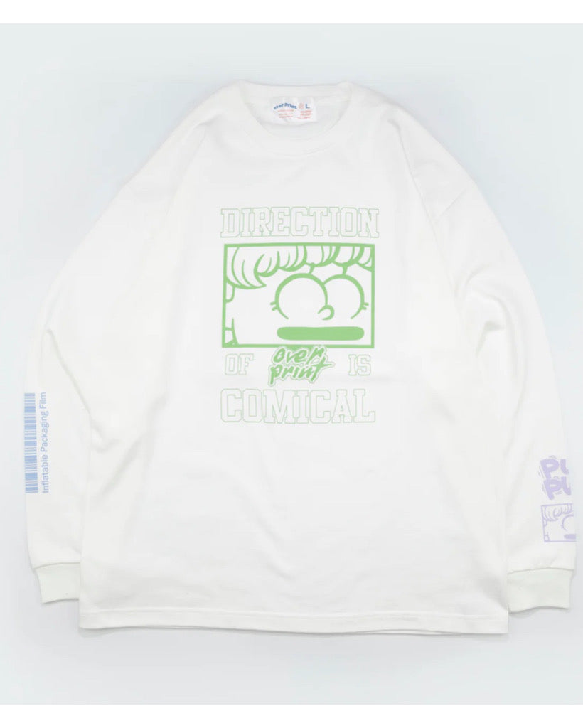 Over print COMICS Heavy LS Tee